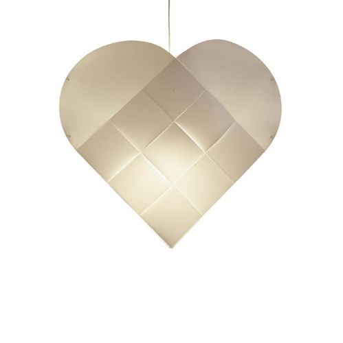 Le Klint Julehjerte XL H: 78 cm - Hvid  Inkl.  Inkl el-ophæng med E14 fatning, hvid plast ledning