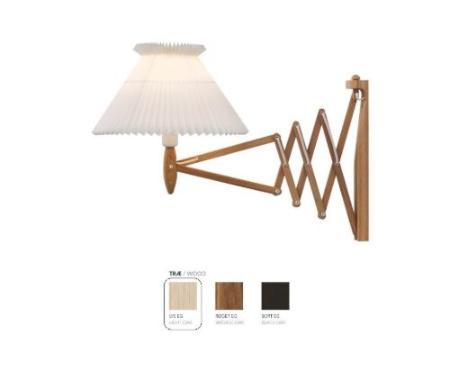 Le Klint 234 6/21 Saxlampe til væg H: 41 cm - Lys eg/Standardskærm