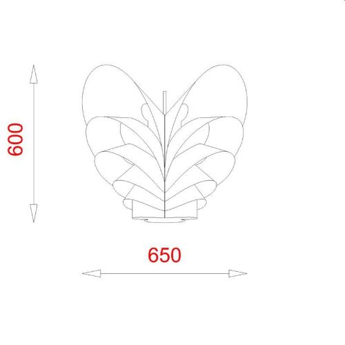 Piet Hein Flora Folio Pendel Ø: 60 cm - Hvid/Sort Ledning