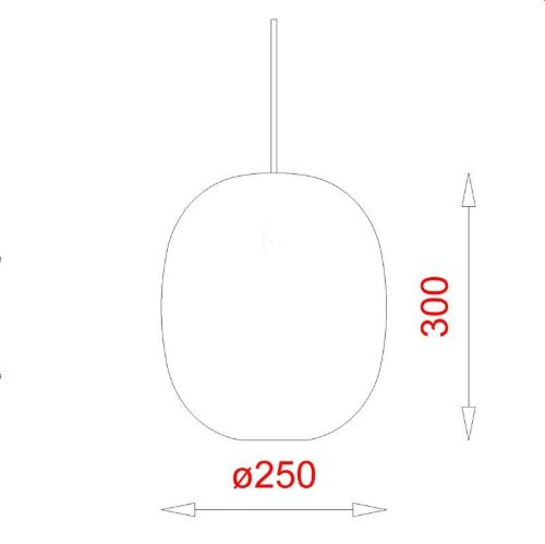 Piet Hein Superæg 300 Pendel Ø: 25 cm - Opal/Hvid Ledning