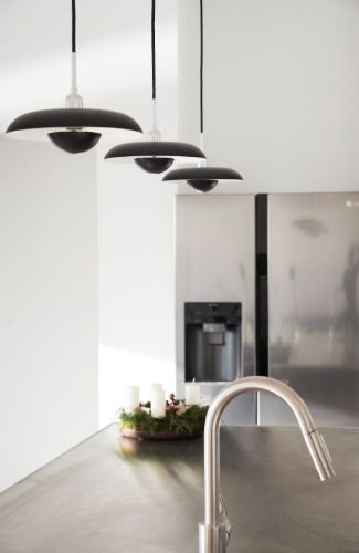 Piet Hein RA 250 Pendel Ø: 25 cm - Krom/Sort Ledning