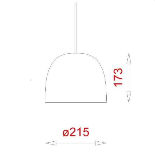 Piet Hein Super 215 Pendel Ø: 21,5 cm - Opal/Hvid Ledning