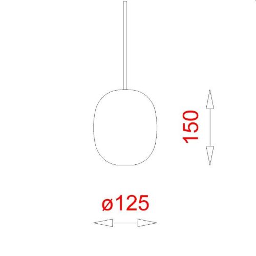 Piet Hein Superæg 150 Pendel Ø: 12,5 cm - Opal/Hvid Ledning