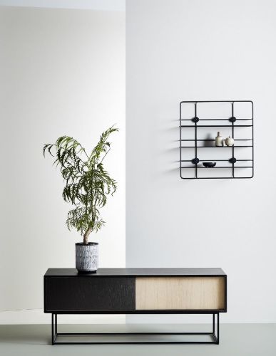 Woud Virka Sideboard Low 47 x 120 cm - Sort Metal / Eg 