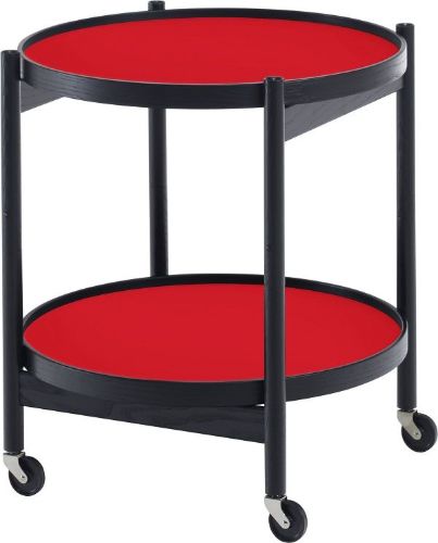 Brdr. Krüger Bølling Bakkebord m. 2 bakker Ø: 50 cm - Sortmalet Eg/Red