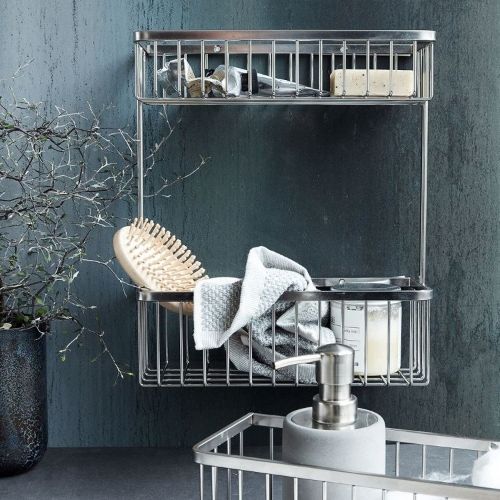 House Doctor Bath Kurv Double 28x11,5 cm - Rustfrit stål