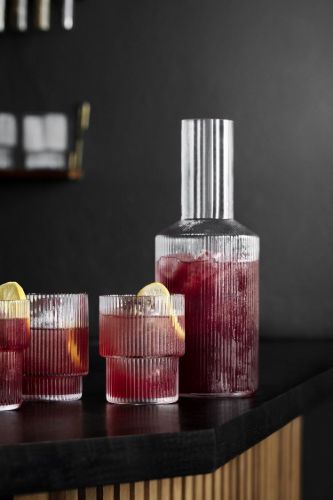 Ferm Living Ripple Glass sæt af 4 Ø: 7 cm - Glas