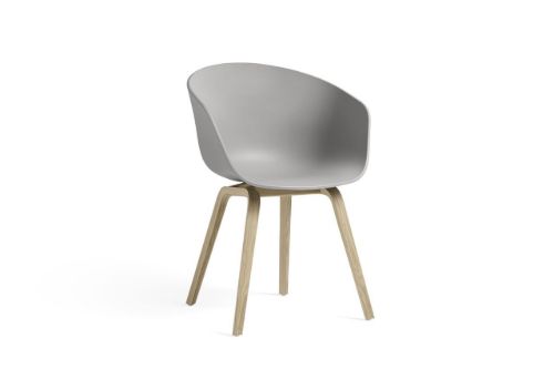 HAY AAC 22 About A Chair  - Lacquered Oak Veneer/Concrete Grey
