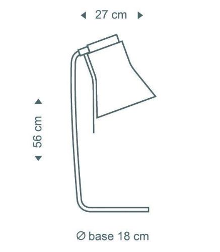 Secto Design Petite 4620 Bordlampe H: 56 cm - Sort