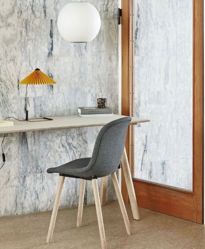 HAY CPH 90 Desk 130x65x74 cm - Lacquered Solid Oak/Off White Linoleum
