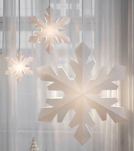Le Klint Snowflake Medium Ø: 43 cm - Hvid 