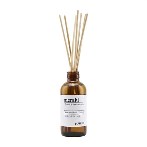 Meraki Duftfrisker m. 7 pinde 120 ml - Sandcastles & Sunsets
