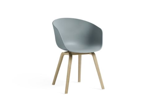 HAY AAC 22 About A Chair  - Lacquered Oak Veneer/Dusty Blue