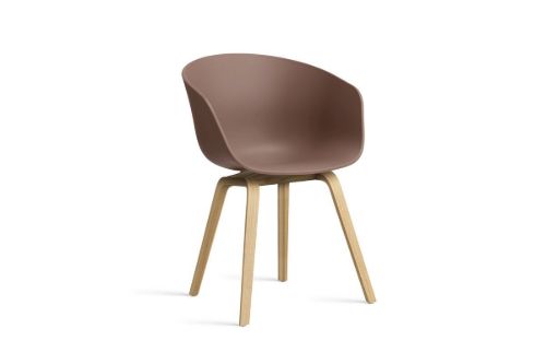 HAY AAC 22 About A Chair  - Lacquered Oak Veneer/Soft Brick