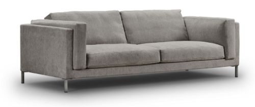 Juul 301 2,5 Pers. Sofa L: 240 cm - Tobacco 37/Børstet Rustfrit Stål