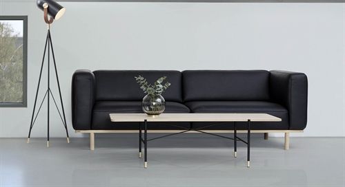 Andersen Furniture C6 Sofabord 50x140 cm - Hvidpigmenteret Eg/Sort Stel