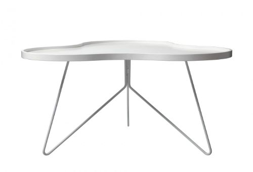 Swedese Flower Mono Sofabord 90x84x45 cm - Hvidlakeret Ask/Hvid Stål