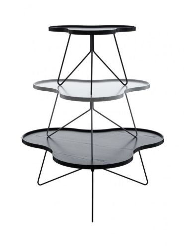 Swedese Flower Mono Sofabord 90x84x45 cm - Hvidlakeret Ask/Hvid Stål