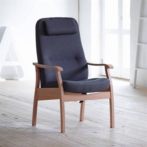 Farstrup 5610 Applaus Lænestol M/Skammel - Lysnet Bøg/Medley Grå 60004 SH 47 cm.