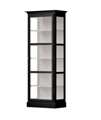 Lindebjerg Design Classic V1 Vitrineskab Højre-hængt Dør 70x210 cm - Black