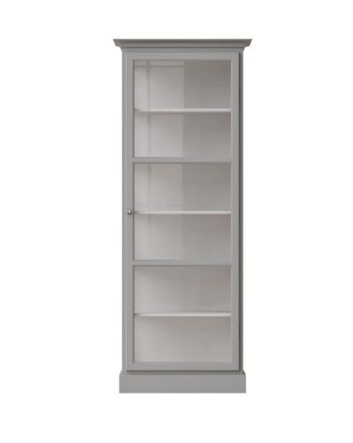 Lindebjerg Design Classic V1 Vitrineskab Højrehængt Dør 70x210 cm - Grey