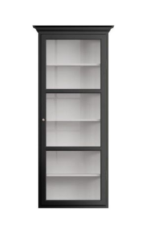 Lindebjerg Design Classic V4 Vitrineskab Højrehængt Dør 70x170 cm - Black