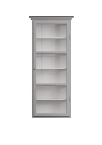 Lindebjerg Design Classic V4 Vitrineskab Højrehængt Dør 70x170 cm - Grey