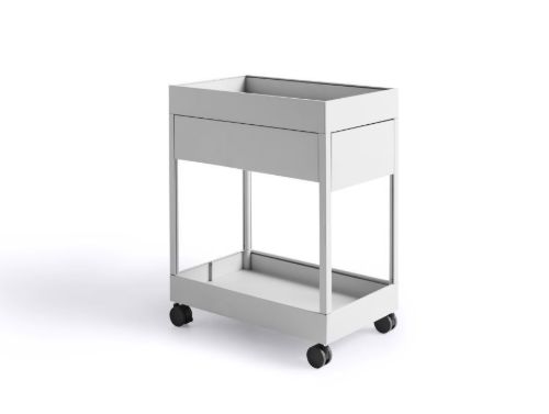 HAY New Order Trolley/A1 Drawer And Tray Top incl. Lock 34x68cm - Light Grey