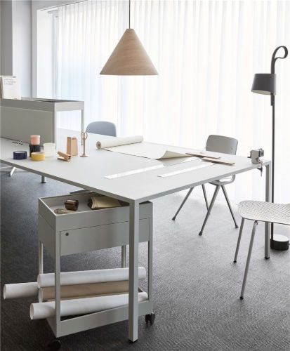 HAY New Order Trolley/A1 Drawer And Tray Top incl. Lock 34x68cm - Light Grey