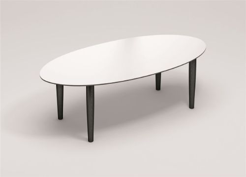 Thomsen Furniture Katrine Sofabord Ellipse 89x126x45 cm - Hvid
