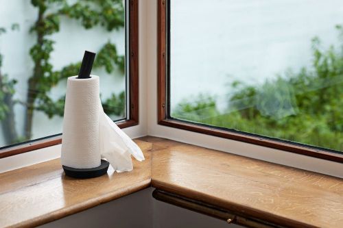 HAY Porter Køkkenrulleholder H: 36 cm - Black 