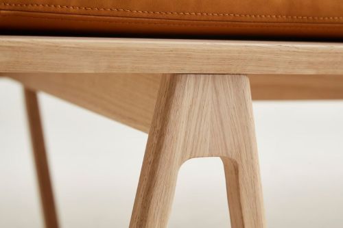 WOUD Level Daybed L: 190 cm - Eg/Cognac Læder