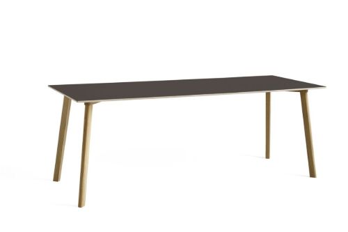 HAY CPH Deux 210 Table 200x75x73 cm - Lacquered Solid Oak/Stone Grey Laminate