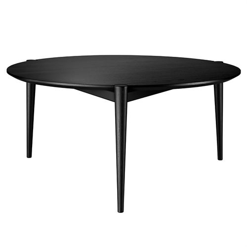 FDB Møbler D102 Søs Sofabord Ø: 85 cm - Sort Eg 