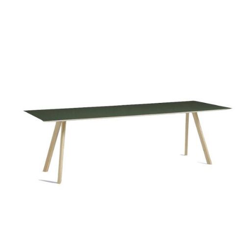 HAY CPH 30 Table 250x90x74 cm - Lacquered Solid Oak/Green Linoleum