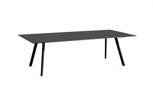 HAY CPH30 Table 250x120 cm - Black Lacquered Solid Oak/Black Linoleum