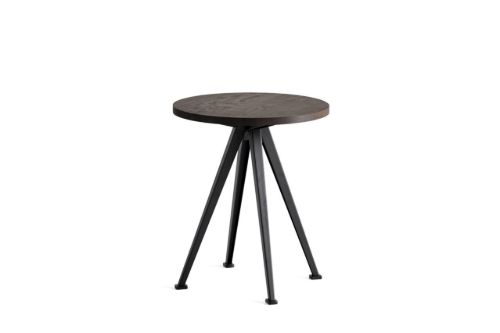 HAY Pyramid Coffee Table 51 Ø: 45 cm - Black Steel/Smoked Oak