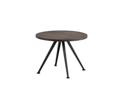 HAY Pyramid Coffee Table 51 Ø: 60 cm - Black Steel/Smoked Oak