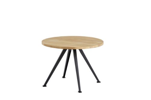 HAY Pyramid Coffee Table 51 Ø: 60 cm - Black Steel/Oiled Oak