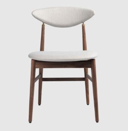 GUBI Gent Dining Chair 46 cm- American Walnut / Antique Brass / Hallingdal Price Group 4