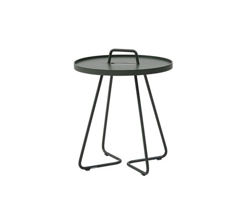 Cane-line Outdoor On-The-Move Sidebord Lille Ø: 44 cm - Dark Green
