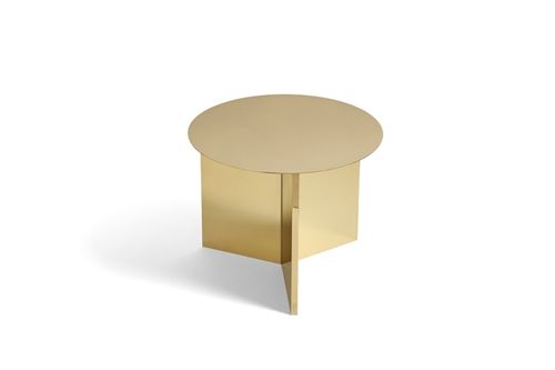 HAY Slit Table Round Side Table Ø: 45 cm - Brass