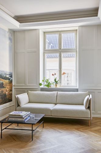 HAY Silhouette 3 Personers Sofa Mono L: 212 cm - Coda 100 / Olieret Massiv Eg