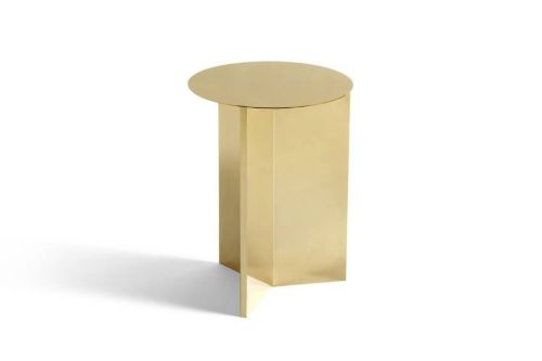 HAY Slit Table High High Table Ø: 35 cm - Brass