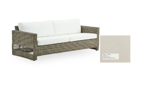 Sika-Design Carrie Exterior 3 Pers. Sofa L: 200 cm - Antique Grey/B450 Tempotest White