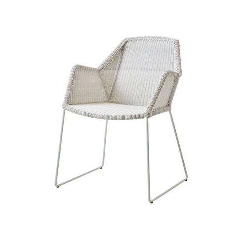 Cane-line Outdoor Breeze Stol med Meder  - White Grey