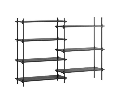 Moebe Shelving System Medium/Double 115x162 cm - Black