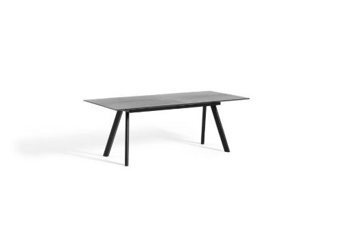 HAY CPH 30 Extendable Table 200/400x90x74 cm - Black Lacquered Solid Oak/Black Lacquered Oak Veneer