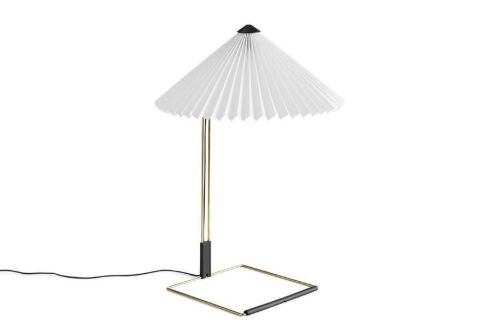 HAY Matin Table Lamp 380 Large Ø: 38 cm - White / Brass