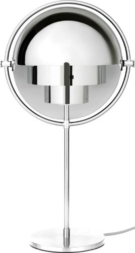 GUBI Multi-Lite bordlampe Ø:24 cm Chrome base - Chrome skærm